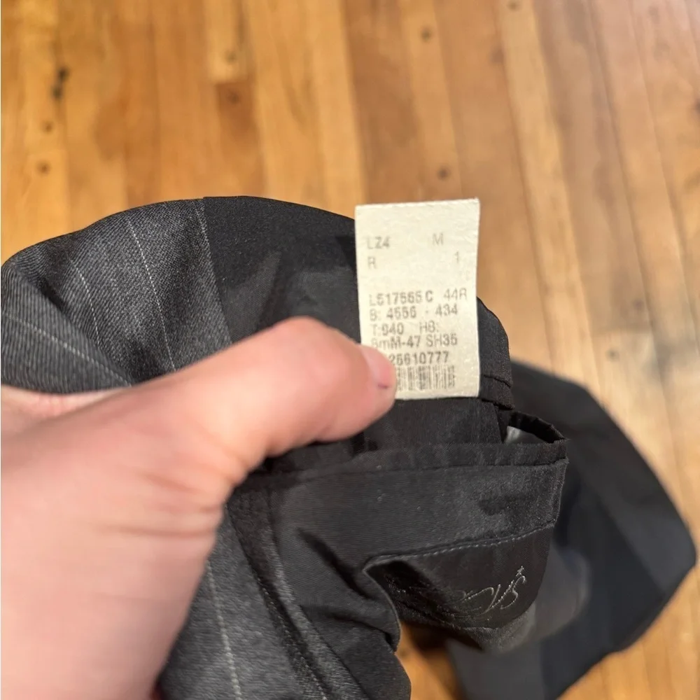 Lauren Ralph Lauren 44R Charcoal Pinstripe Wool Blazer Sport Coat Made in Canada